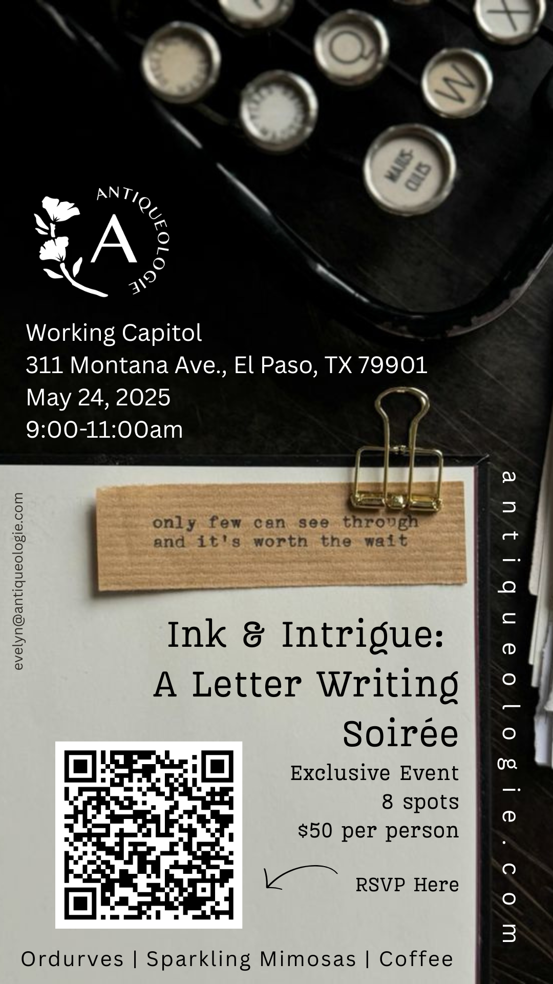Ink & Intrigue: A Letter Writing Soirée at Sat, May 24, 2025 09:00 AM MDT